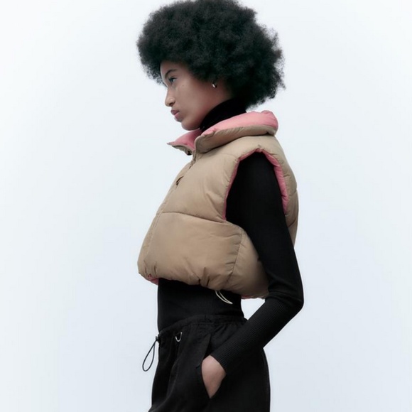 NWT Zara Reversible Quilted Vest - Picture 3 of 6